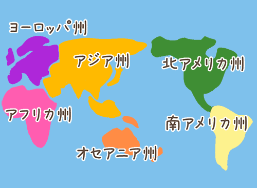 世界の6つの州