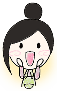 喜ぶママ