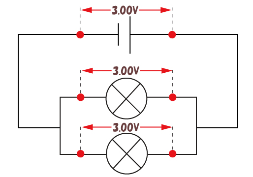 並列回路の電圧