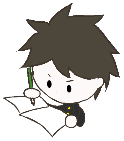 受験勉強している中学生