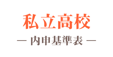 私立高校内申基準表