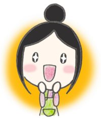 喜んでいるお母さん
