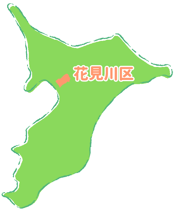 花見川区のマップ